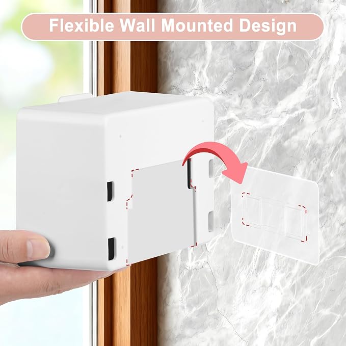 Qtip Holder, 2 Pack Wall Mount Qtip Holder Organizers - Image 6
