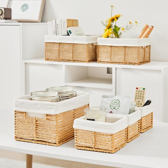 Vagusicc Wicker Storage Basket, 6 Pack Baskets - Image 5