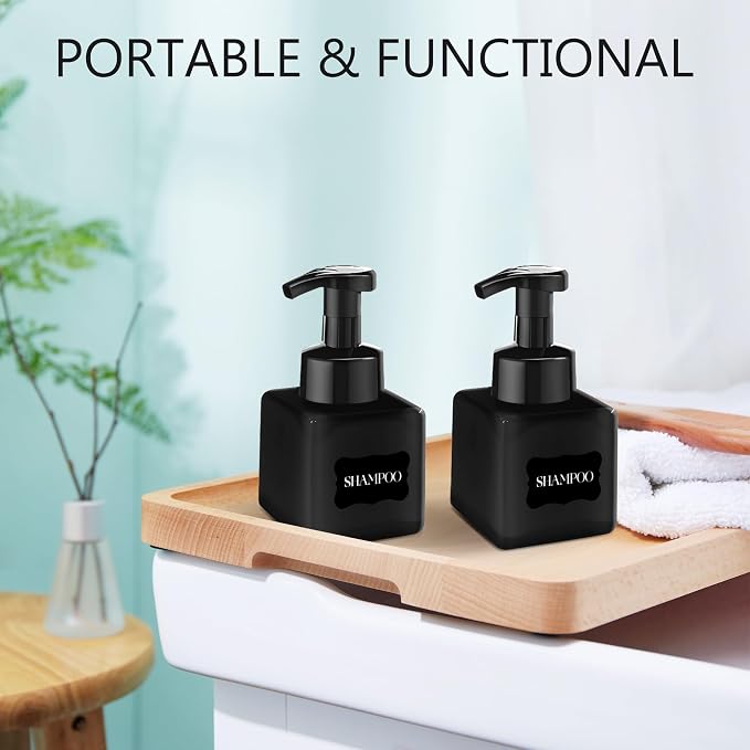 8.5 oz Foaming Soap Dispenser Plastic Foaming Pump Bottle, Refillable Dispenser - Image 6