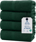 DAN RIVER Bath Towels Set of 4, 27 x 54 Inches, 100% Cotton, Larger & Lighter by DanRiver