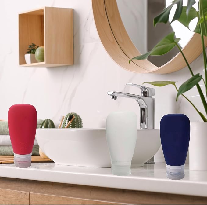 Travel Bottles for Toiletries, TSA Approved 3oz Leak Proof Silicone Soft - Image 2