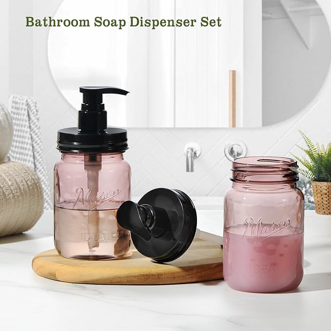 Amolliar 16 Oz Plastic Soap Dispenser, Refillable Hand Dish Soap Dispenser - Image 4