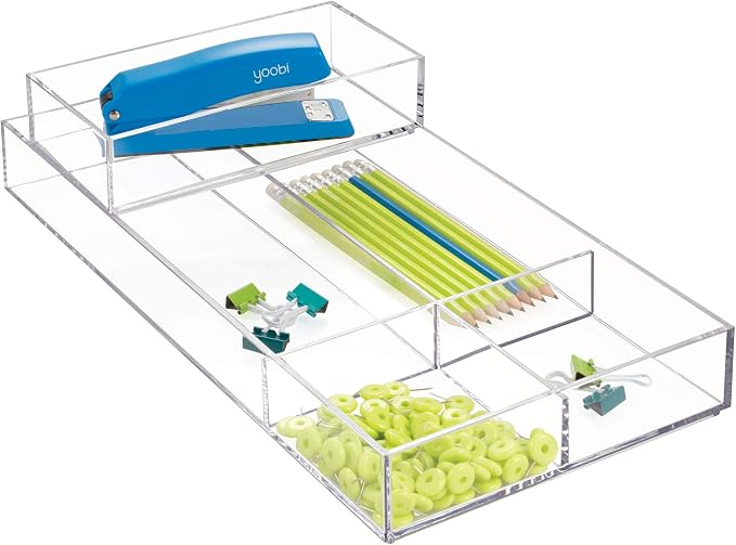 iDesign Clarity Plastic Drawer Organizer - Image 5