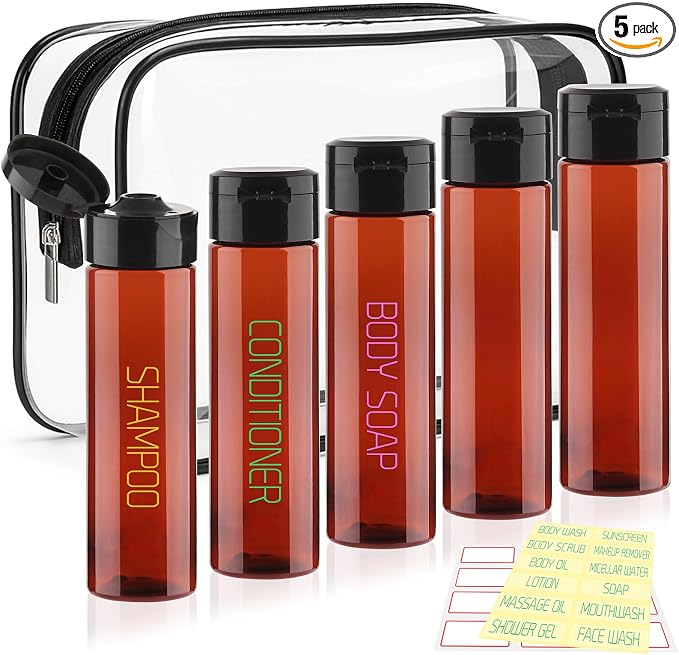 Cosywell 5 Pack 3.4oz Travel Bottles by Cosywell