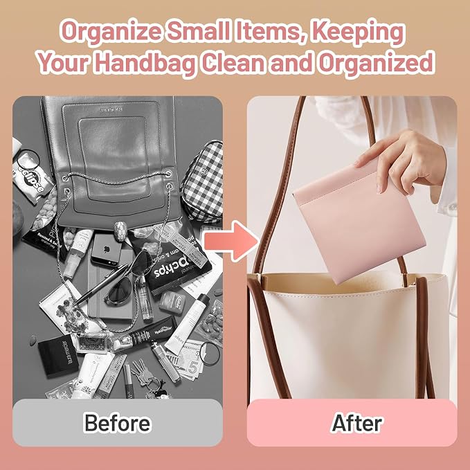4 Pack 4.7"×4.7" Small Pouches for Purse, Snap Closure Organizer Pouch - Image 2