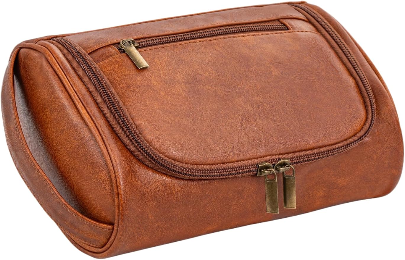 Mens Toiletry Bag, Compact Dopp Kit by CUMBANHO