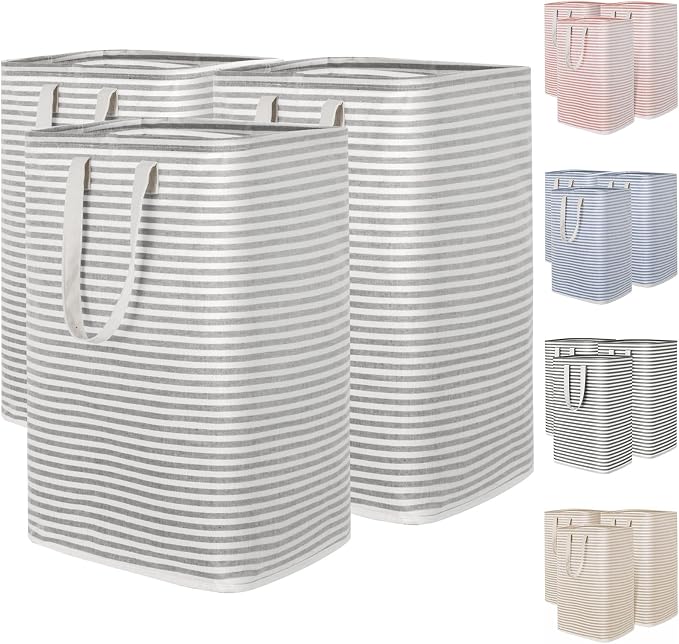 Lifewit 3 Pack Laundry Basket 80L Each, Collapsible Clothes Hamper by Lifewit