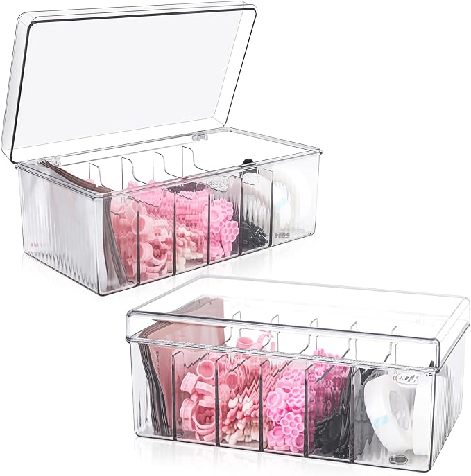 2Pcs Lash Cart Organizer For Lash Techs, Acrylic Lashes Extension Organizers by Unknown