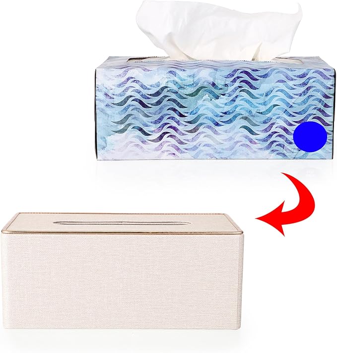 Sumnacon Rectangular Linen Tissue Box Cover - Image 5