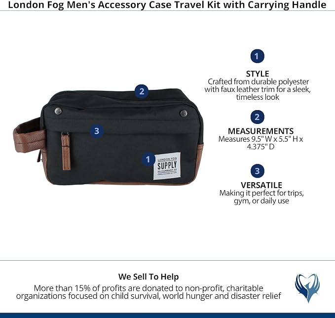 London Fog Men's Travel Accessory Case - Image 6
