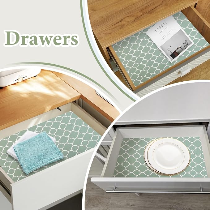Shelf Liners for Kitchen Cabinets Non Adhesive Drawer Liner 23.6in x 30FT Light - Image 2