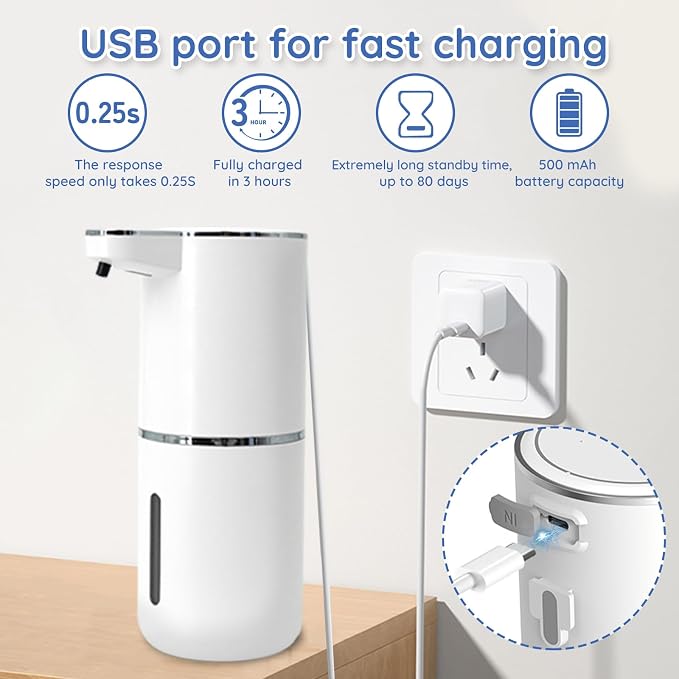 Foaming Soap Dispenser, Automatic Soap Dispenser, 13.5oz/400ml Automatic Soap - Image 5