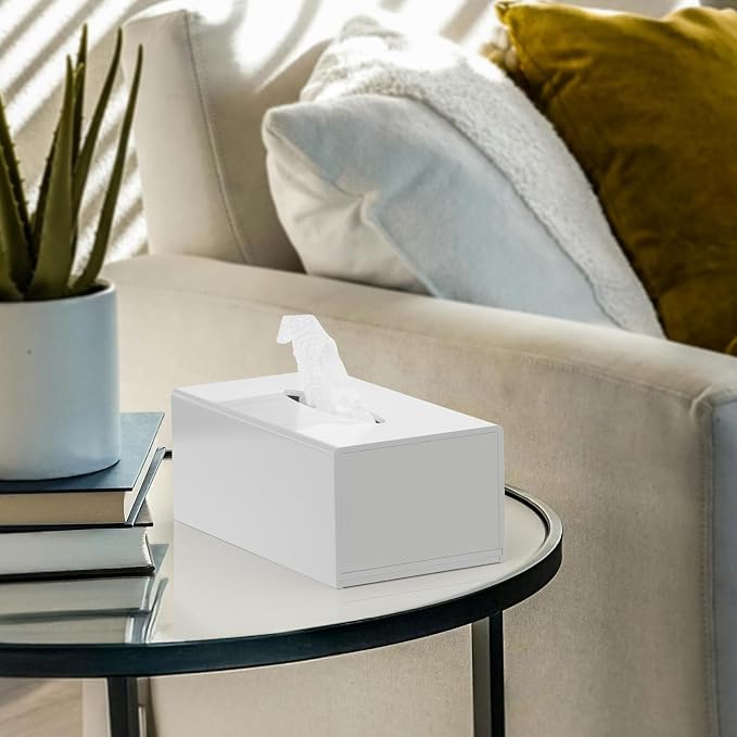 HIIMIEI Tissue Box Cover, Acrylic Tissue Holder Napkin Dispenser - Image 2