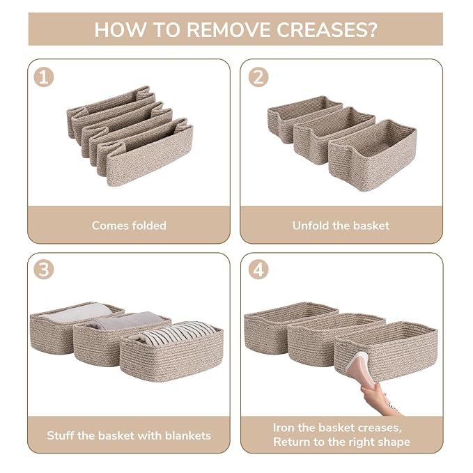 Goodpick Storage Baskets, Closet Shelf Organizers - Image 6