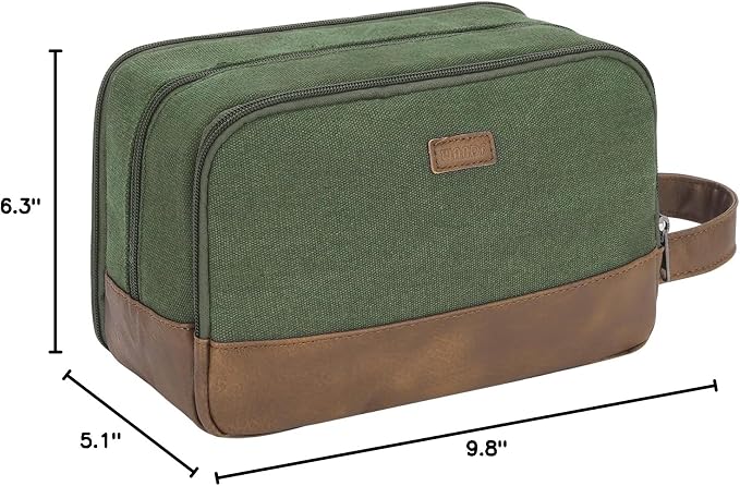 WANDF Travel Toiletry Bag for Men Large Toiletries Shaving Bag Water Resistant - Image 9