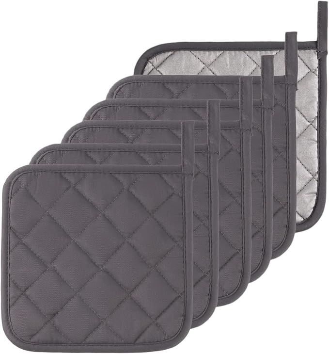 Kitchen Pot Holders Set Heat Resistant Pure Cotton Potholders Kit Trivets Large by KLNYOO