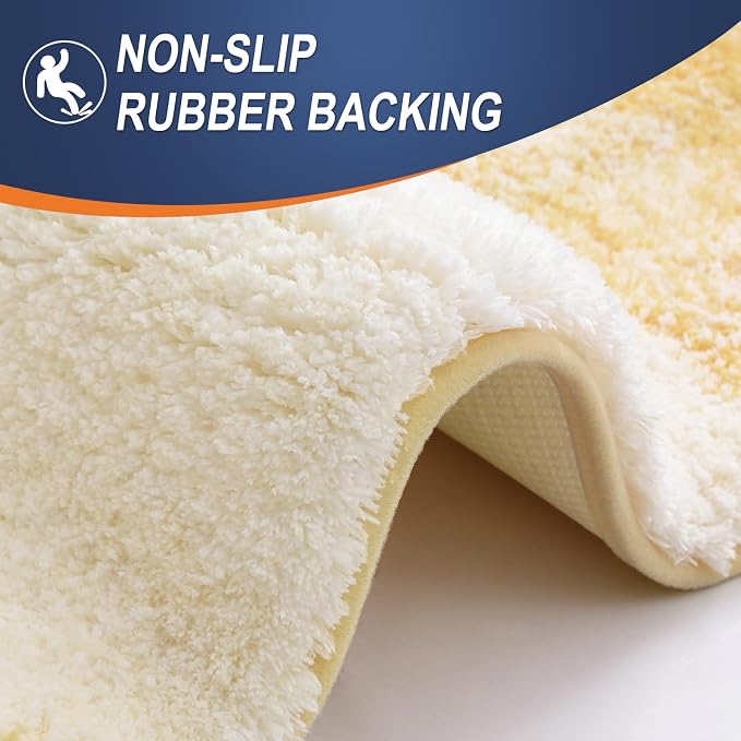 OLANLY Bathroom Rug Set 2 Piece, Soft Absorbent Microfiber Bath Rug Set - Image 5