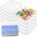 Sanwuta 10 Pcs Hard Zipper Case Clear Hard Pouches Plastic Zipper Pencil Box by Sanwuta