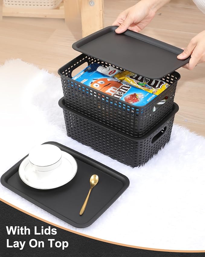 AREYZIN Storage Bins Plastic Storage Baskets - Image 5