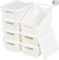 Plastic Storage Baskets With Lid, Storage Bins by Anywish