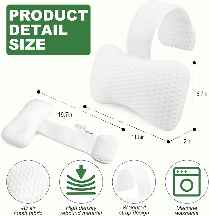 Hot Tub Pillow for Outdoor（2-Pack）, Universal Spa Headrest Pillow for Bathtub - Image 4