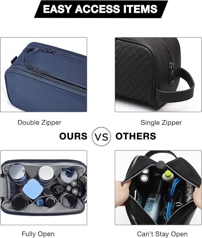 BAGSMART Toiletry Bag for Men, Travel Toiletry Organizer Dopp Kit - Image 5