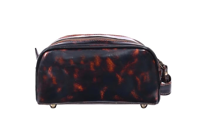 10" Premium Leather Toiletry Travel Pouch - Image 5