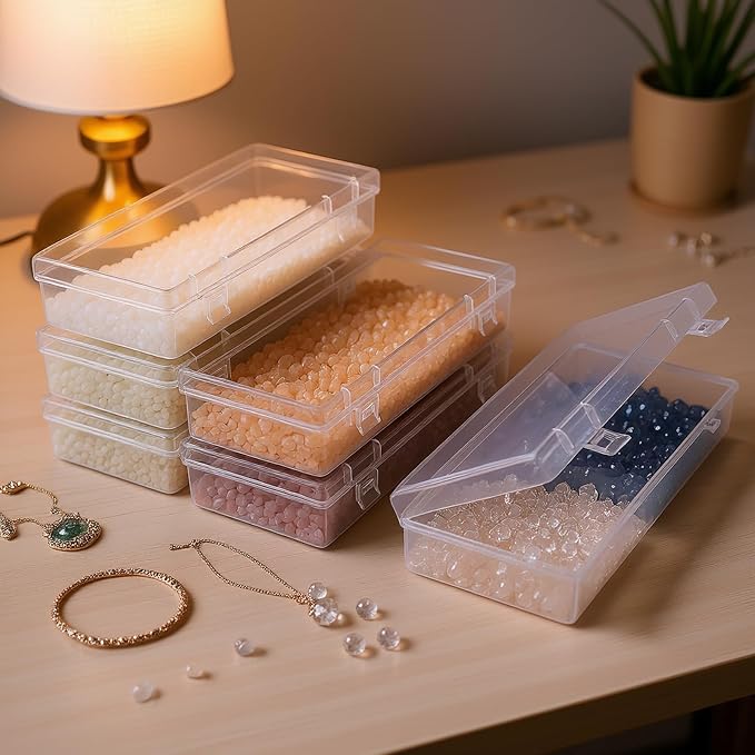 6 Pack Rectangular Clear Plastic Storage Containers Box - Image 4