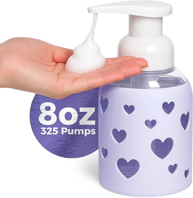 SoCal Suds & Company Foaming Hand Soap Dispenser Glass, Liquid Soap Pump by SoCalSudsCompany