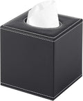PU Leather Tissue Box Cover Square, Upgrade Large Size Napkin Holder Pumping by RHCSZ