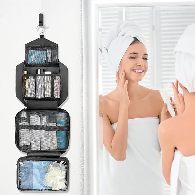Maliton Toiletry Bag for Men & Women Travel Toiletry Bag Hanging Toiletry Bag - Image 8