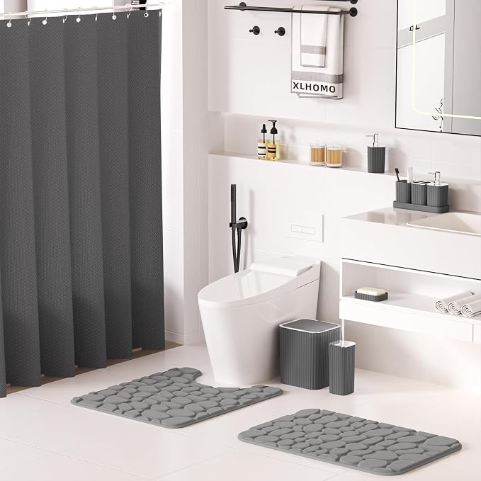 Bathroom Accessories Set- 25PC Grey Bathroom Set, Bathroom Set - Image 2