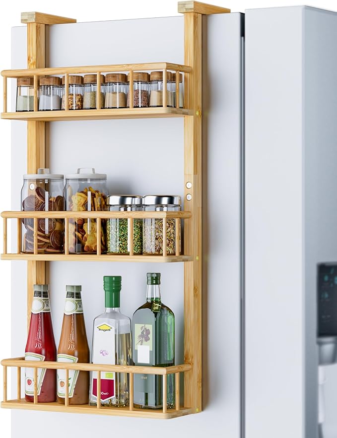 Hanging Spice Rack for Refrigerator by ZriBamboo