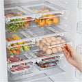 SNSLXH 2 Pack Refrigerator Drawer Organizer, Pull Out Shelf Storage Transparent by SNSLXH