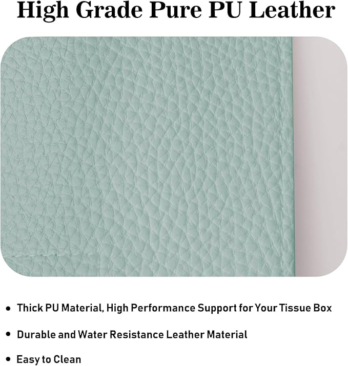 Tissue Box Cover Holder Square Tissue Cube Cover PU Leather Tissue Organizer - Image 5