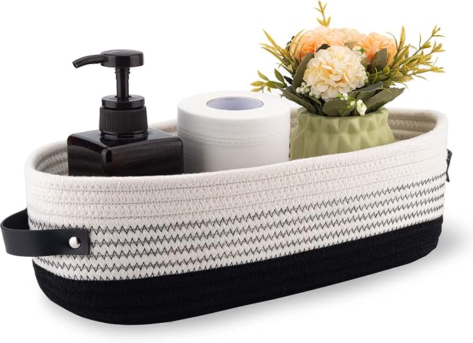 Cotton Rope Toilet Basket Bathroom Decor Baskets, Toilet Paper Holder Basket by Oradrem