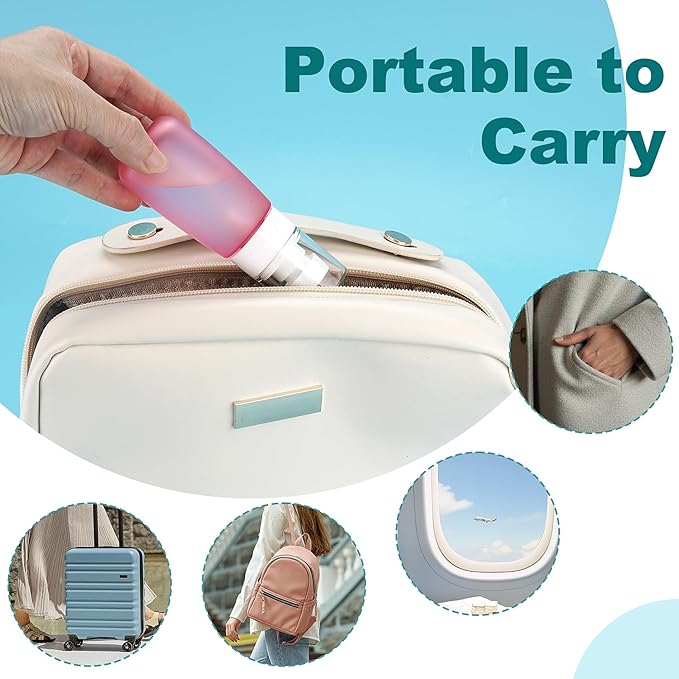 Travel Spray Bottles TSA Approved 3 Pack –Leak Proof Fine Mist Refillable Empty - Image 5