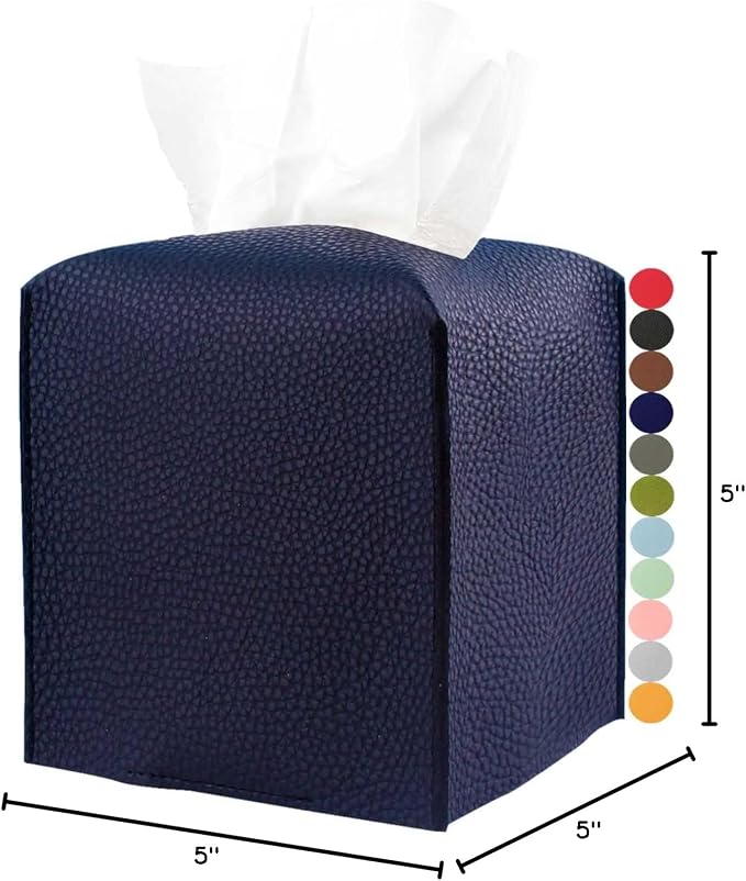 Tissue Box Cover Square Leather – Tissue Box Holder - Image 7