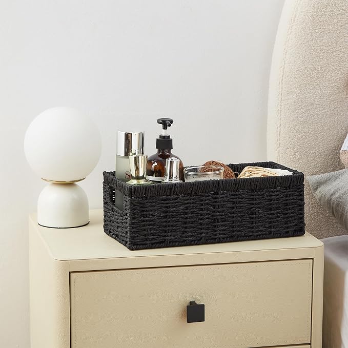 Vagusicc Wicker Storage Basket, Paper Rope Wicker Baskets - Image 7
