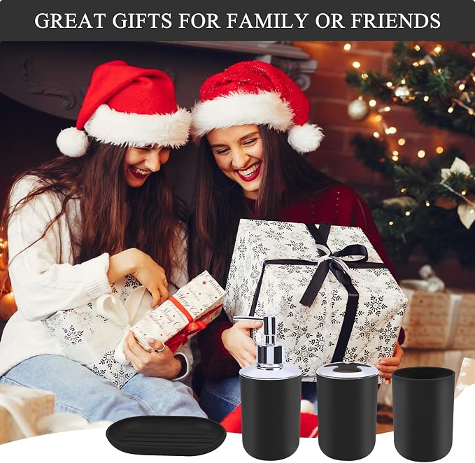 4 Piece Bathroom Accessories Set, Plastic Bathroom Accessory Set, Toothbrush - Image 8