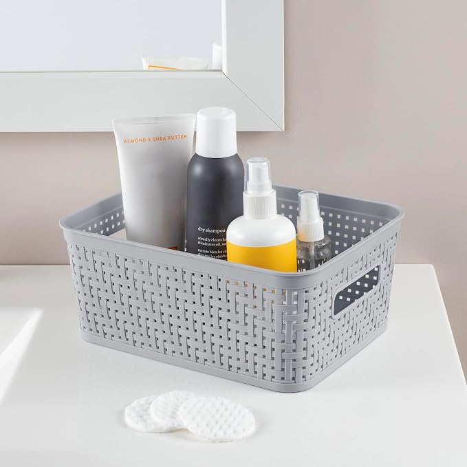 Sterilite 24 Pack Plastic Storage Bin Organization Containers, Small Baskets - Image 5