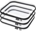 YQBRA 3 Pack Clear Hard Shell Zipper Case, See-Through Hard Plastic Organizer by Unknown