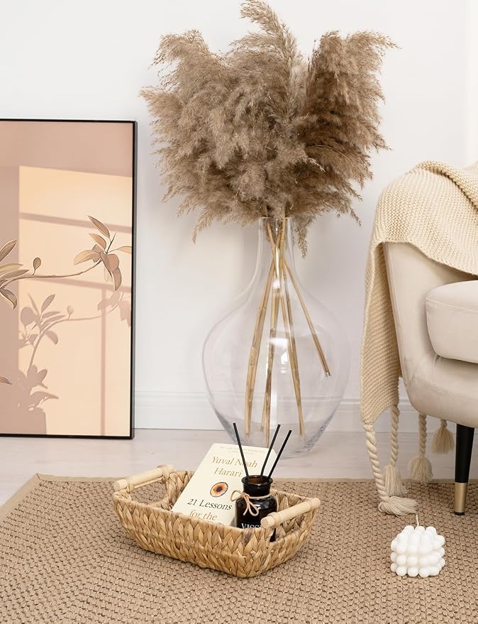 StorageWorks Hand-Woven Small Wicker Baskets, Water Hyacinth Storage Baskets - Image 8