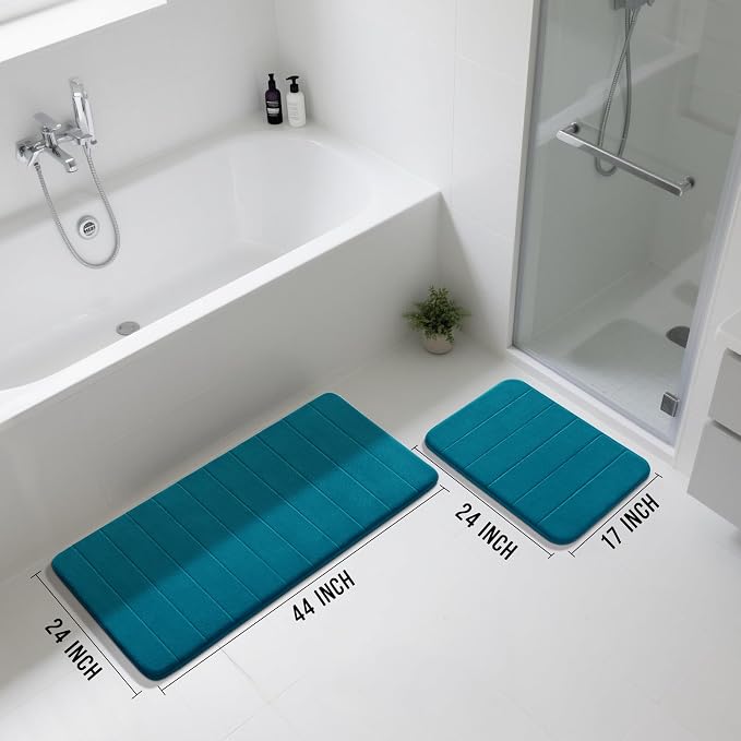 Yimobra Large Bath Mat Set 2 Piece- Super Soft Absorbent Quick Dry Memory Foam - Image 2