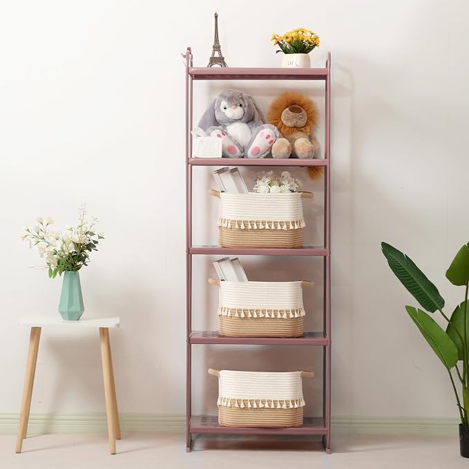 TeoKJ Woven Storage Bin Set of 3, Cotton Rope Basket - Image 2