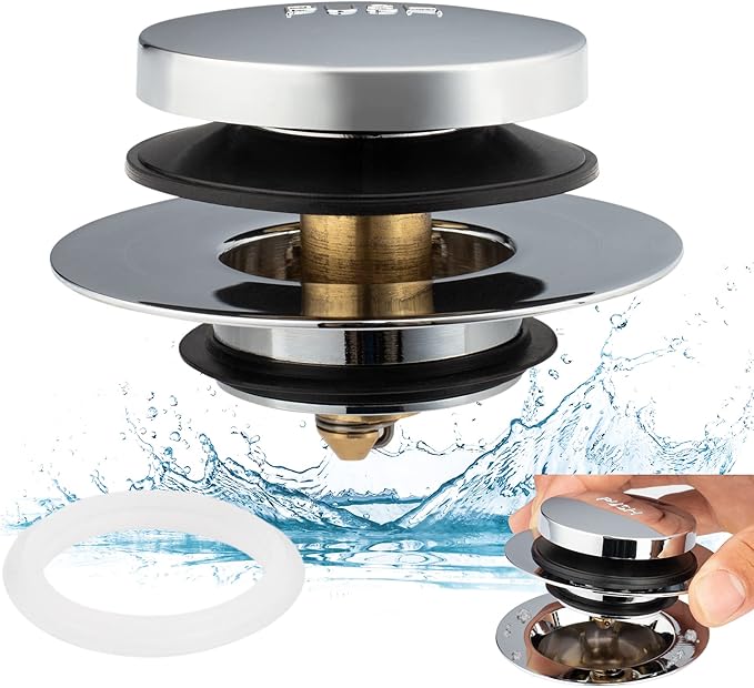 Artiwell Universal Tip Toe Bath Drain Stopper and Cover, Bathtub Drain Stopper by Artiwell