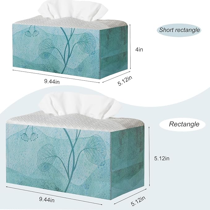 Tissue Box Cover PU Leather Tissue Holder Square Facial Tissue Case Facial - Image 4