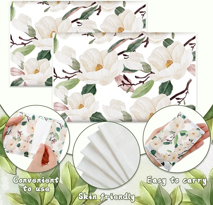 Geyee 50 Packs Tissue Travel Size Facial Paper Napkins Travel Packs Disposable - Image 3