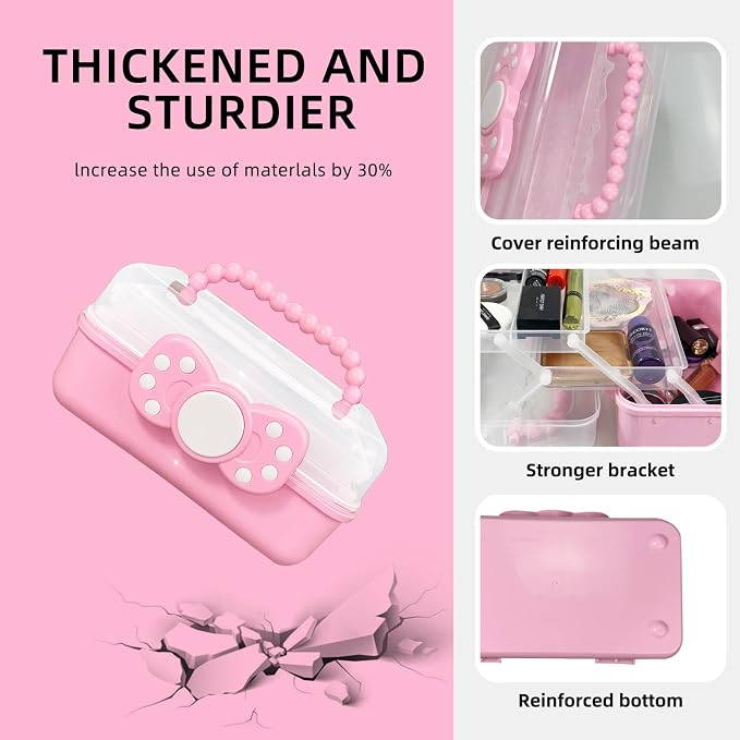10.6in 3-Layer Multipurpose Storage Box Art Craft Organizer Storage Box Kids - Image 3