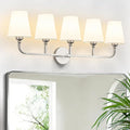 Bathroom Vanity Light, Brushed Nickel Bathroom Light Fixtures, 5-Light Lighting by Kvhiiw